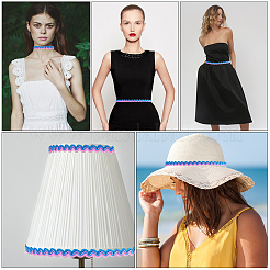 1 рулон полиэстеровой ленты с волнистой бахромой и пайетками&nbsp;OCOR-GF0005-72C