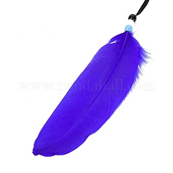 Железная тканая паутина/сетка с подвесками из перьев&nbsp;LS-AJEW-B016-07A