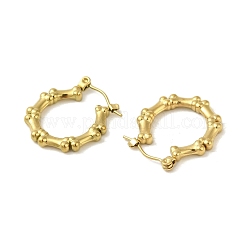 女性用304ステンレスフープピアス  リング  ゴールドカラー  22.5x2.5mm&nbsp;EJEW-B054-06G