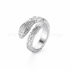 Кольца манжеты из сплава с покрытием в форме змеи RJEW-Q163-031B-RS