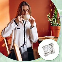 6 шт. латунные пуговицы с 1 отверстиями и хвостовиком из циркония DIY-FG0005-16