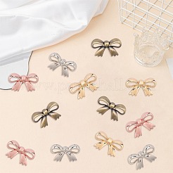 12 Stück 4 Farben Bowknot Legierung dekorative Schnallen&nbsp;FIND-CP0003-70