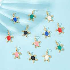 12шт 6 цвета латунные подвески&nbsp;KK-NB0003-37