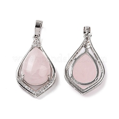 Pendentifs de quartz rose naturel&nbsp;G-H283-04P-24