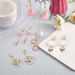 Kits de fabrication de boucles d'oreilles goutte rose bricolage&nbsp;DIY-SZ0008-71