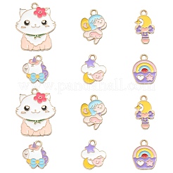 60шт 6 стиля подвески из сплава с эмалью&nbsp;ENAM-CJ0004-90