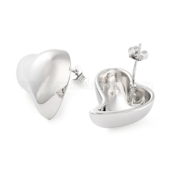 Латунные серьги-гвоздики для женщин EJEW-D088-04P