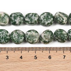 Fili di perle di diaspro spot verde naturale&nbsp;GG-CBA787B-A13
