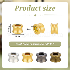 120 pz 4 colori perline europee in lega stile tibetano&nbsp;FIND-PH0059-79