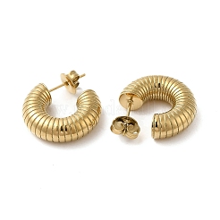 Серьги-гвоздики в форме круассана из нержавеющей стали 304&nbsp;EJEW-Q781-10G