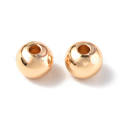 ラックメッキ真鍮製ビーズ  長持ちメッキ  ラウンド  14KGP本金メッキ  4x3mm  穴：1.5mm&nbsp;KK-E070-01C-G