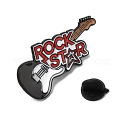 Spille smaltate a tema rock con chitarra elettrica e scritta rock star.&nbsp;JEWB-D310-04EB-03