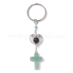 Брелок с подвеской в форме креста из драгоценных камней KEYC-JKC00516