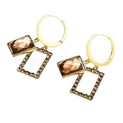 Прямоугольные серьги-кольца из сплава стекла FS-WGE8453-01