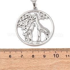 Collane con ciondolo a catena in acciaio inossidabile 304 per uomo e donna&nbsp;NJEW-K308-03D-P