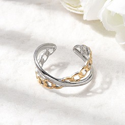 Регулируемые манжеты из нержавеющей стали 304 для женщин RJEW-B150-01GP-06