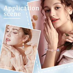 60шт прозрачные акриловые бусины с кракле&nbsp;OACR-SC0002-08