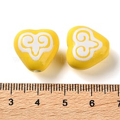 Perles de porcelaine à la main imprimés&nbsp;FIND-H023-02H