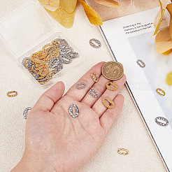 48 шт. 4 стиля кованых соединительных колец из нержавеющей стали 201 STAS-GL0001-04