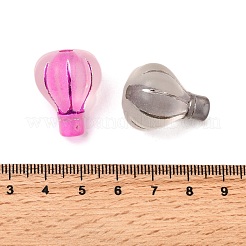 スプレー塗装透明アクリルビーズ  熱気球  艶消し  ミックスカラー  23.5x18.5mm  穴：4mm&nbsp;X-OACR-H054-14