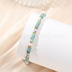 Armbänder aus natürlichem Amazonit und synthetischem Howlith für Damen&nbsp;BJEW-JB13823