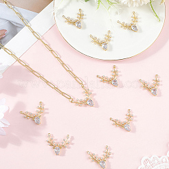 10шт латунные подвески с микропаве и кубическим цирконием&nbsp;FIND-BBC0004-28A-01