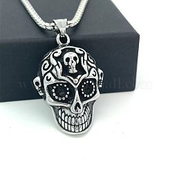 Панк ретро подвеска в виде черепа из нержавеющей стали 304 для женщин и мужчин&nbsp;LM6157