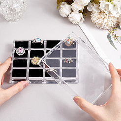 Стойки для показа колец с 16 слотом и крышкой&nbsp;DIY-WH0430-711B