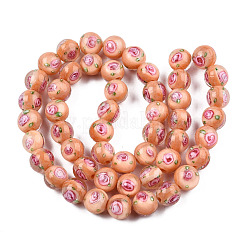 Бусы лэмпворк ручной работы LAMP-N021-45F