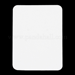 厚紙のアクセサリー台紙  ネックレスやピアスに使用  長方形  乳白色  72x52x0.3mm  穴：6mm&nbsp;CDIS-S025-05