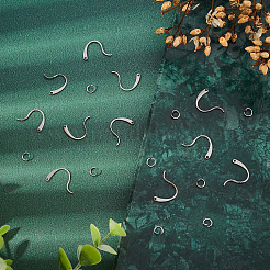 200 шт. крючки для сережек-гвоздиков из нержавеющей стали 304 и 200 шт. соединительных колец STAS-UN0034-93