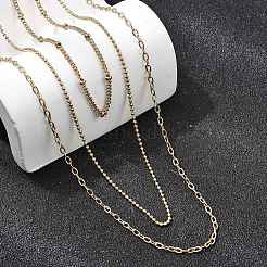 Женские однослойные цепочки из нержавеющей стали 304 NJEW-K255-56G