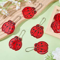 11 colgante decorativo de mariquita de plástico PVC.&nbsp;HJEW-SC0003-22