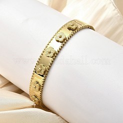 Шарнирные браслеты из нержавеющей стали 304 для женщин BJEW-A028-01G