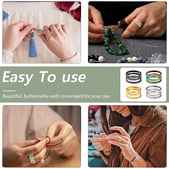 4шт 4 цвета латунные кольца&nbsp;RJEW-YW0001-05