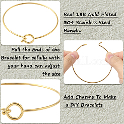 6 pièce de fabrication de bracelet en acier inoxydable 304&nbsp;STAS-BBC0008-05A