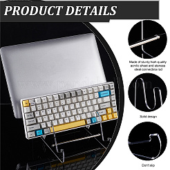 3-ярусные прозрачные акриловые подставки для клавиатуры ODIS-WH0002-33P