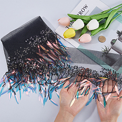 Кружевная лента из полиэстера с кисточками OCOR-WH20006-02B