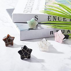 5шт звезды драгоценных камней автомобильные вентиляционные зажимы AJEW-PH00496-01