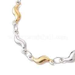 Braccialetti a catena con barra smerlata in acciaio inossidabile 304 per donna&nbsp;BJEW-JB13514