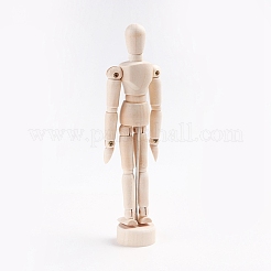 未完成の空白の木製人形  DIYの手塗りの工芸品のため  アンティークホワイト  154x43x27mm&nbsp;DIY-WH0163-92B