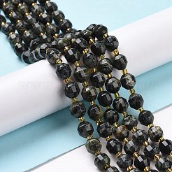 天然カンババジャスパービーズ連売り  シードビーズで  ファセットバイコーンバレルドラム  8x7.5mm  穴：1mm  約37~38個/連  14.41''（36.6センチメートル）&nbsp;G-I338-04A