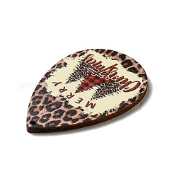 Большие подвески из дерева с односторонним принтом X-WOOD-H102-03E