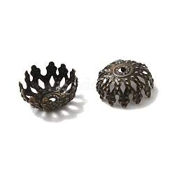 アイアン製ビーズキャップ  ニッケルフリー  アンティークブロンズ  8x4mm&nbsp;IFIN-D044-8x4-AB-NF