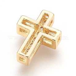 Латунные микро проложить кубического циркония бусы ZIRC-F088-027G