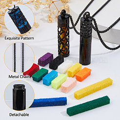 2 шт. 2 стиля ожерелья из нержавеющей стали в виде флаконов духов&nbsp;NJEW-FH0001-30B