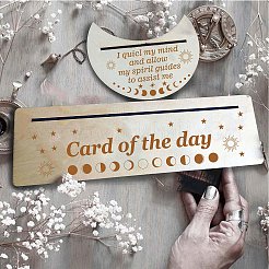 2 support de cartes en bois naturel de style 2 pour tarot&nbsp;DJEW-GF0001-33C