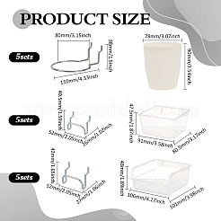 15 комплект из 3-х моделей крючков-вешалок из нержавеющей стали и железа 201 AJEW-FG0004-61