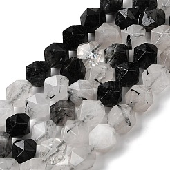 Натуральный турмалированный кварц / черный рутиловый кварц G-Z119-A15-02