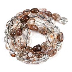 Нити бусин из рутилированного кварца из натурального черного золота&nbsp;LS-G-P497-01A-16